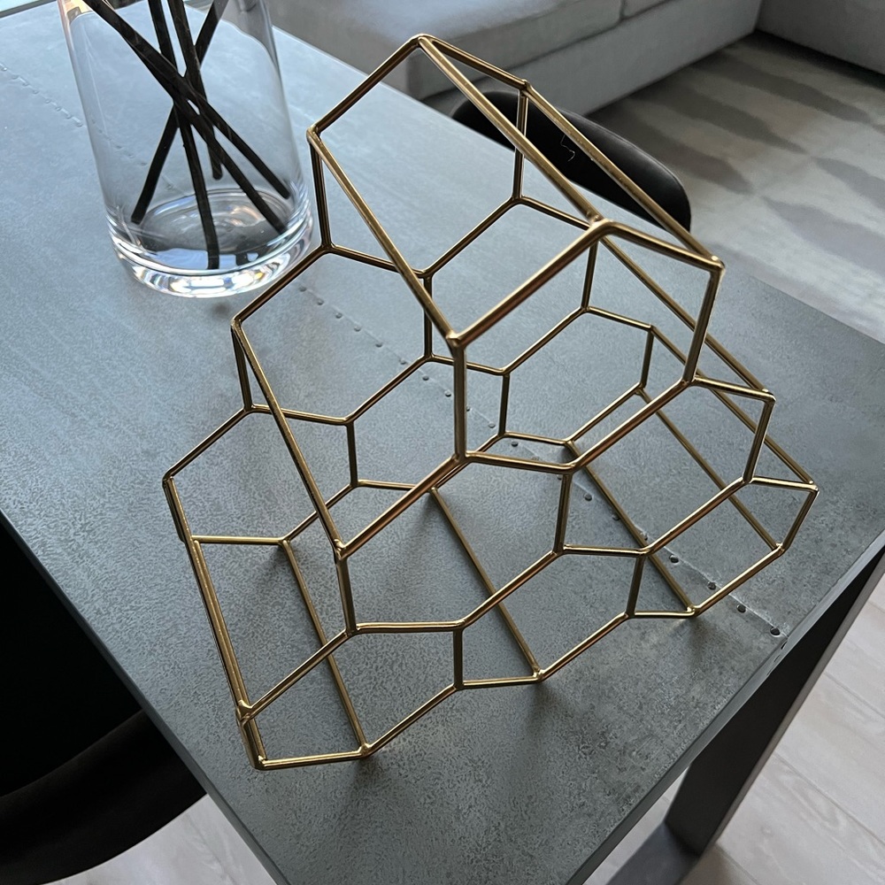 West Elm: Honeycomb Gold Wine Rack